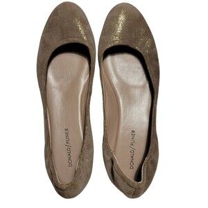 Donald Pliner Petri Suede  Metallic Lt Bronze Sz 11
